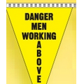 100' Safety Slogan Pennant - Danger Men Working Above